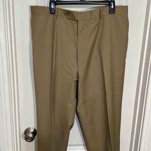 Samuelsohn flat front trouser tan size 40/31